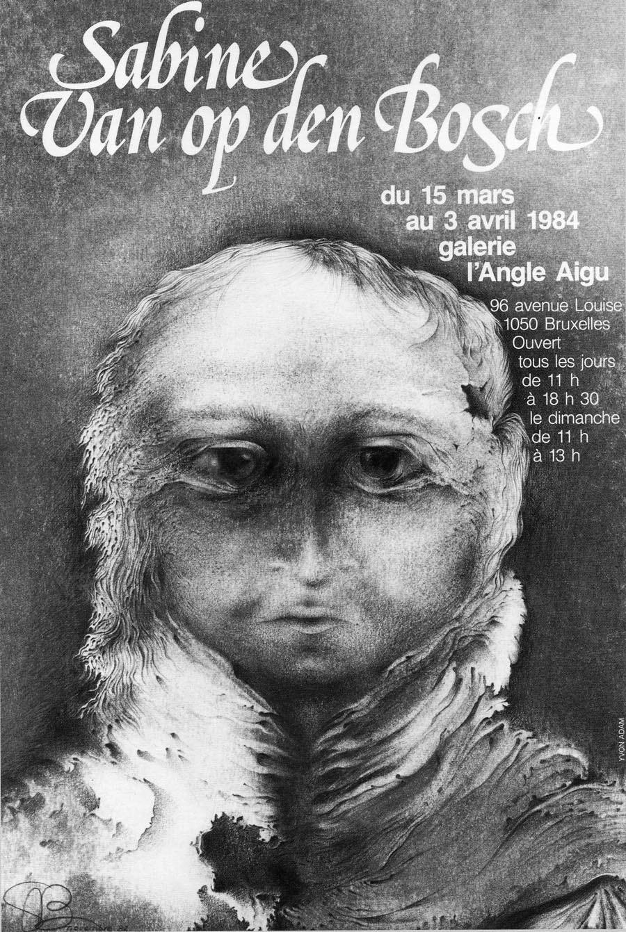 EXPOSITION GALERIE L'ANGLE AIGU 1984- Affiche
